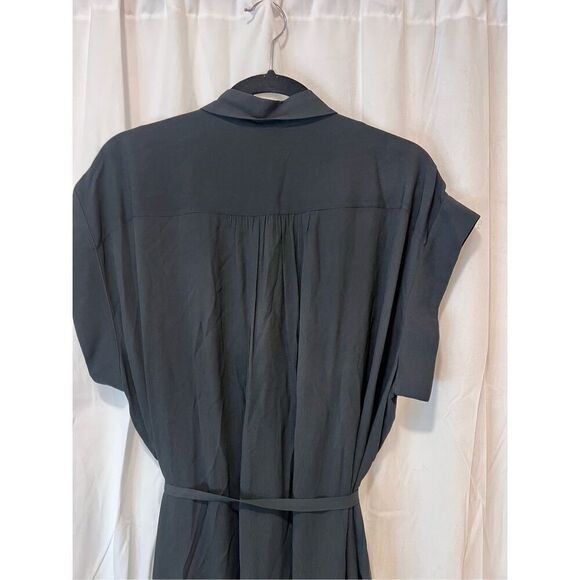 Rag & Bone Women's Black Robin Viscose Tie Waist Shirt Dress Size Large NWOT - Picture 8 of 12